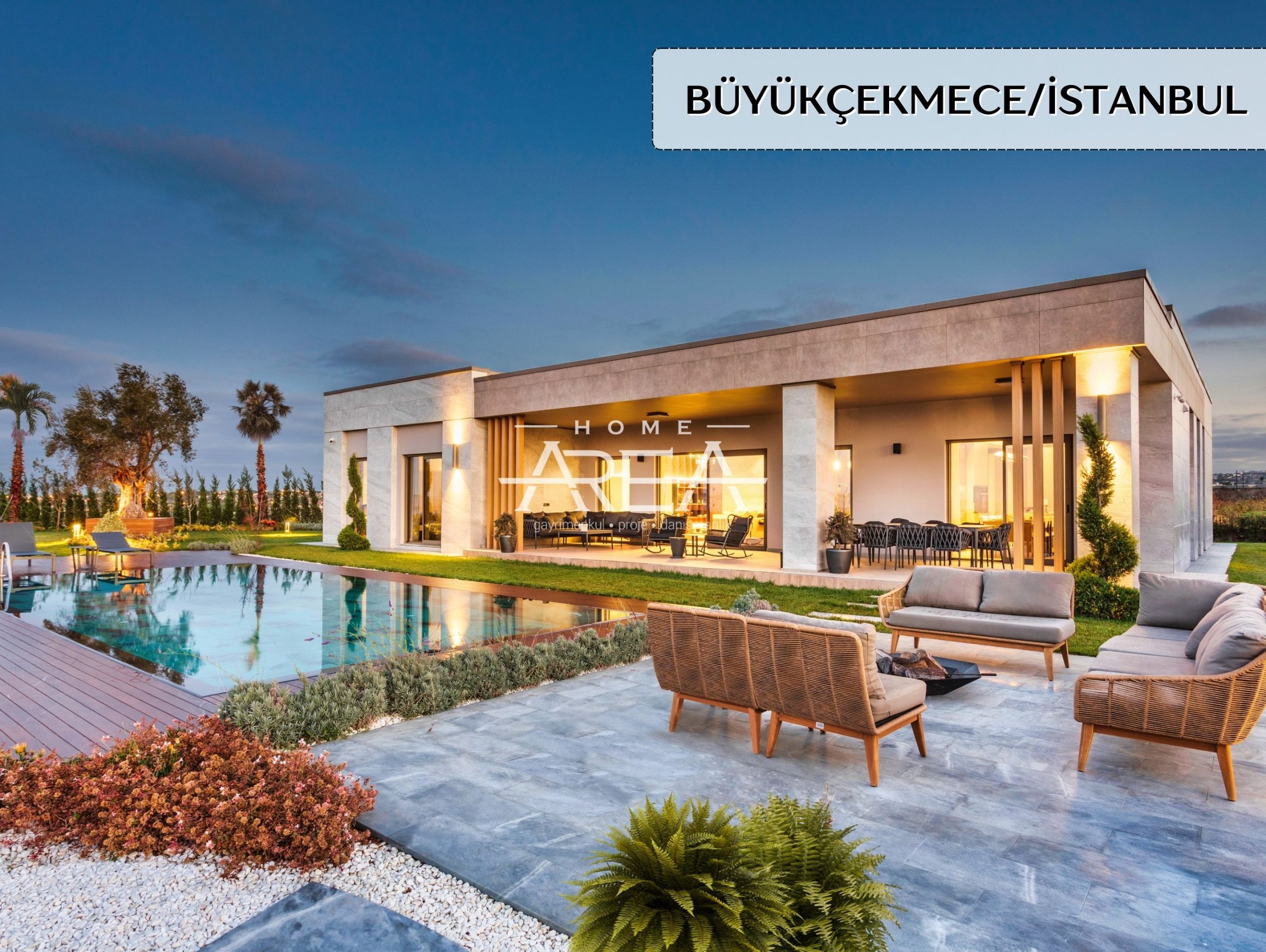 One-storey villa in premium class cottage complex (4+1/5+1/6+1/7+1) 